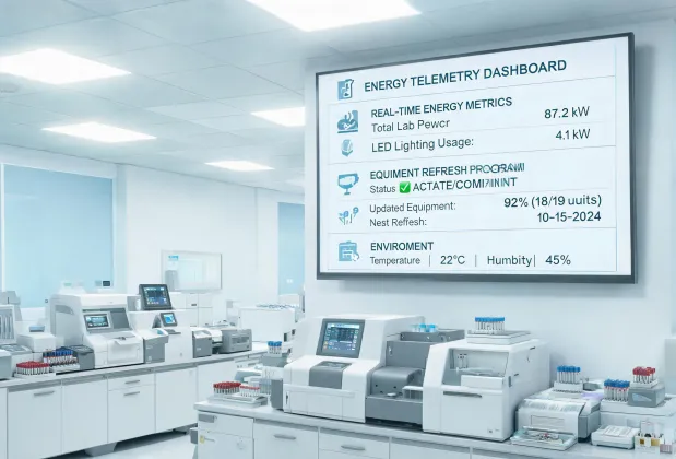 Hospital laboratory energy dashboard